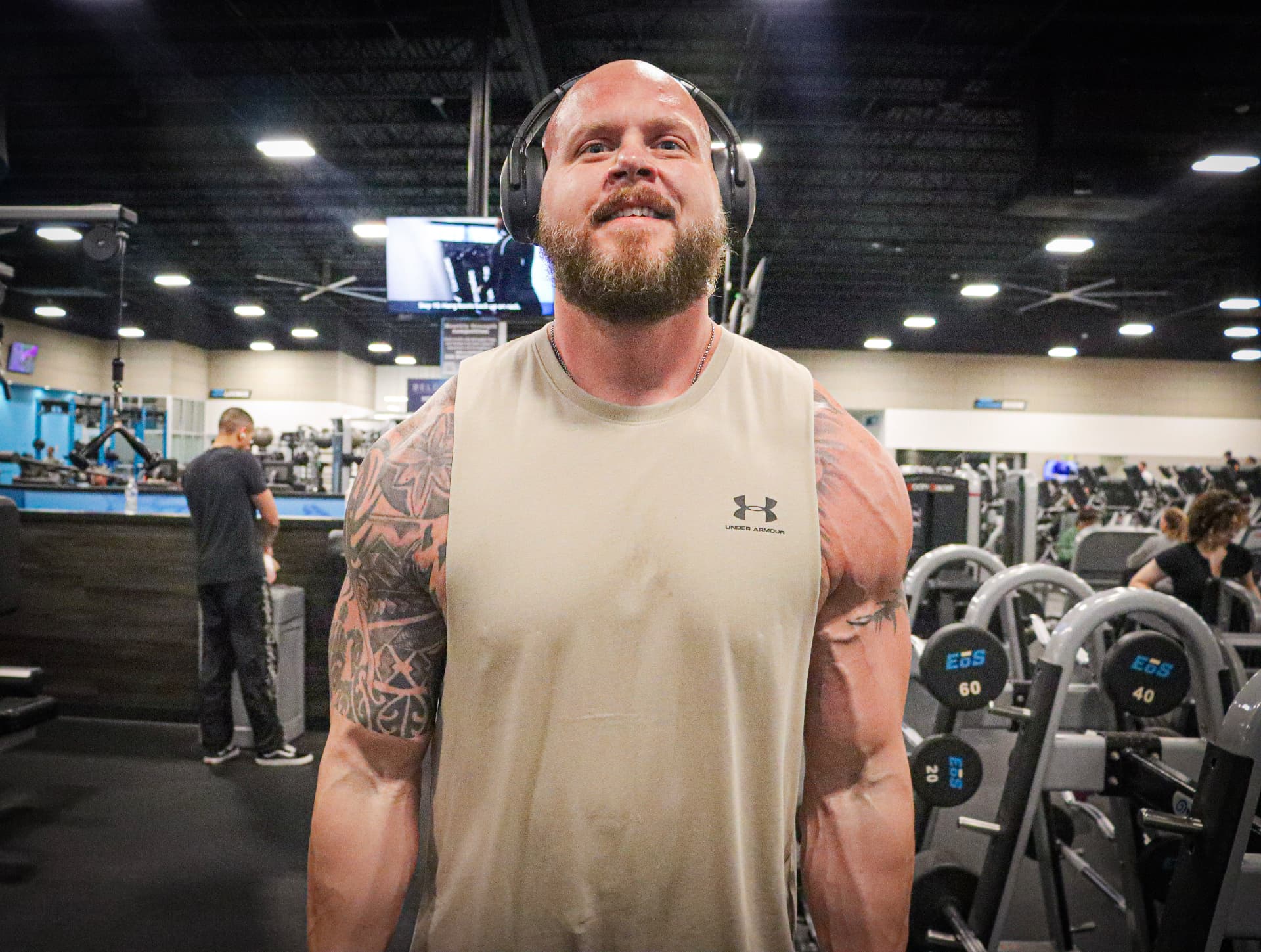Steven Hoschak, founder of Lionhearted Performance, on the gym floor